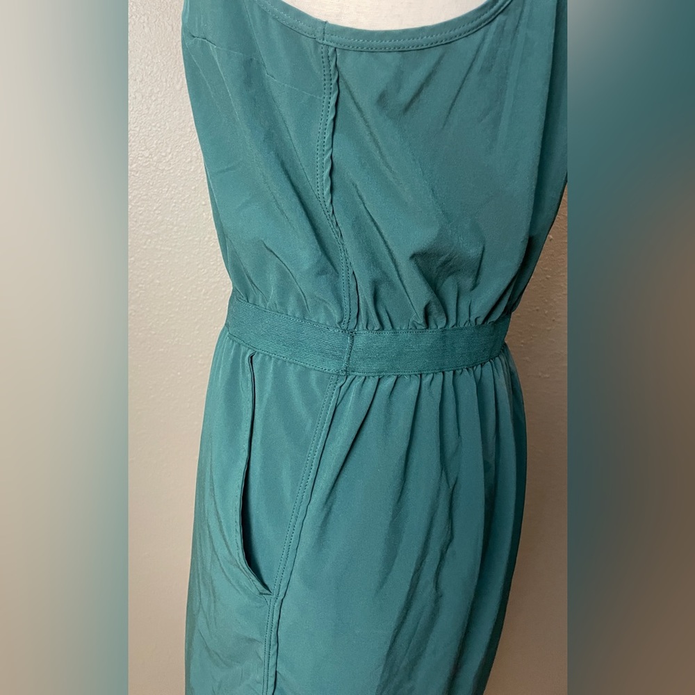 Zella Mix It Up Performance Stretch Tank Dress Green Moss color - Picture 3 of 5